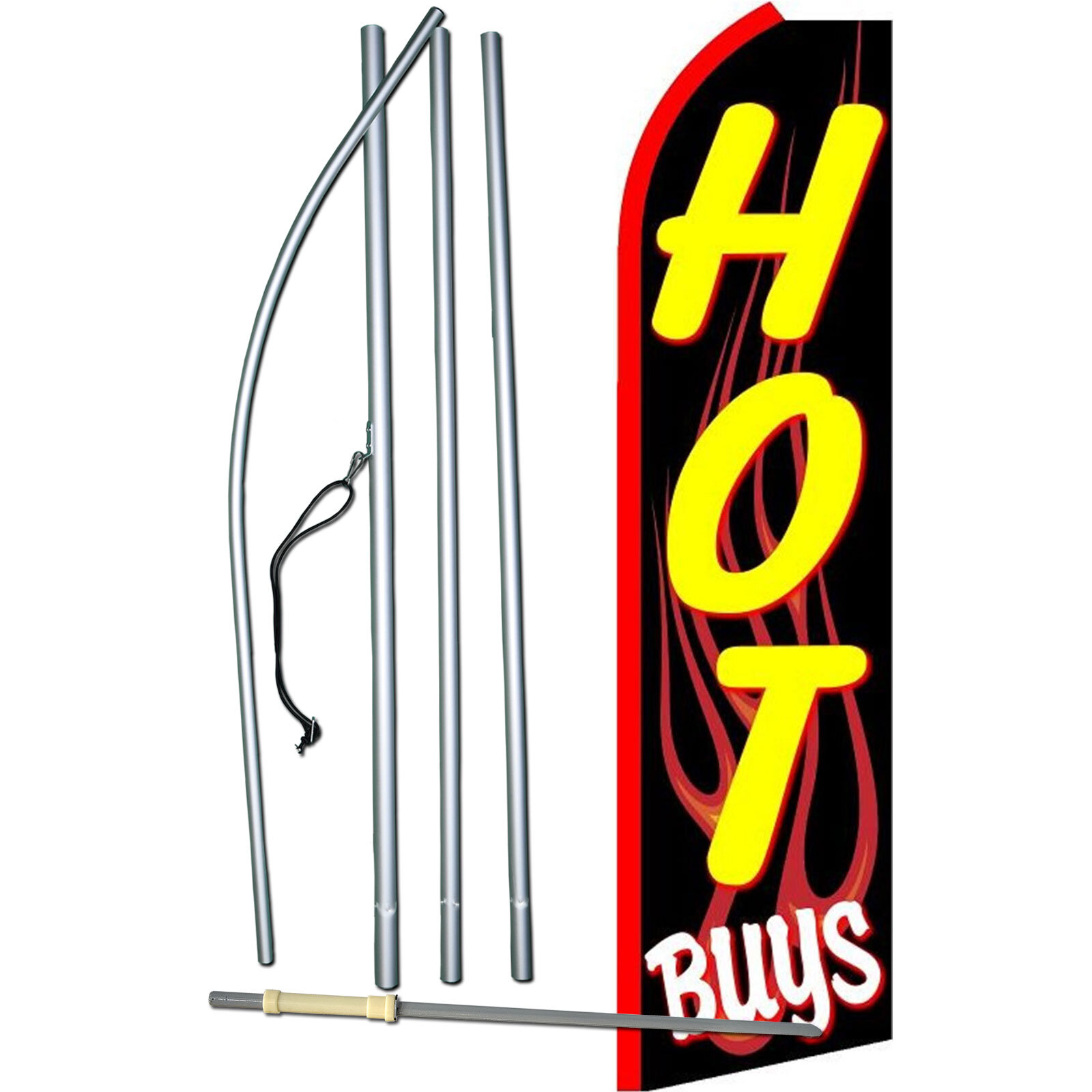 Hot Buys Flag with Flag Pole and Spike