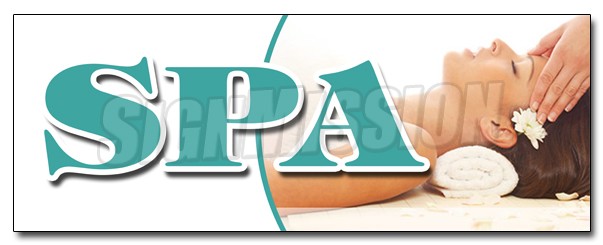 SPA DECAL sticker deep tissue swedish aromatherapy facial reflexology