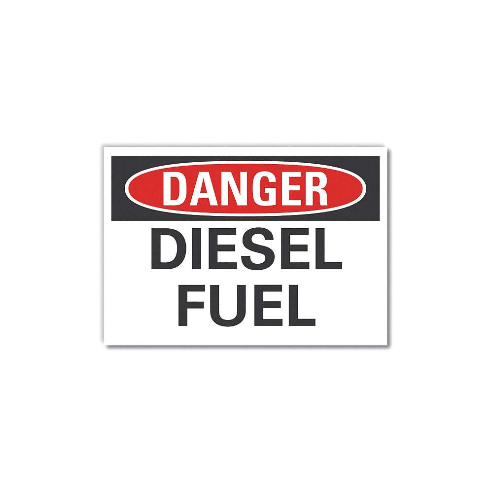 LYLE LCU4-0338-ND_7X5 Diesel Danger Label,5inx7in,Polyester 63JU82