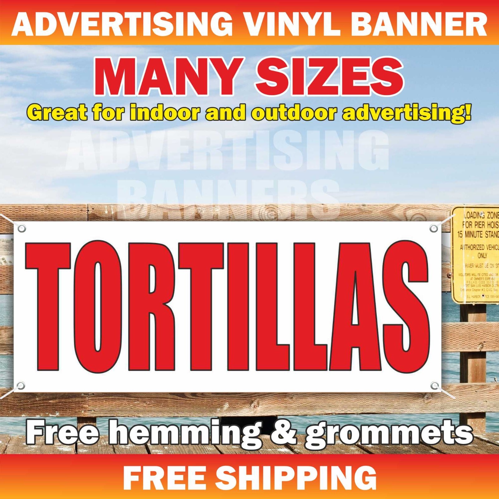TORTILLAS Advertising Banner Vinyl Sign Mexican Food Quesadillas Enchiladas