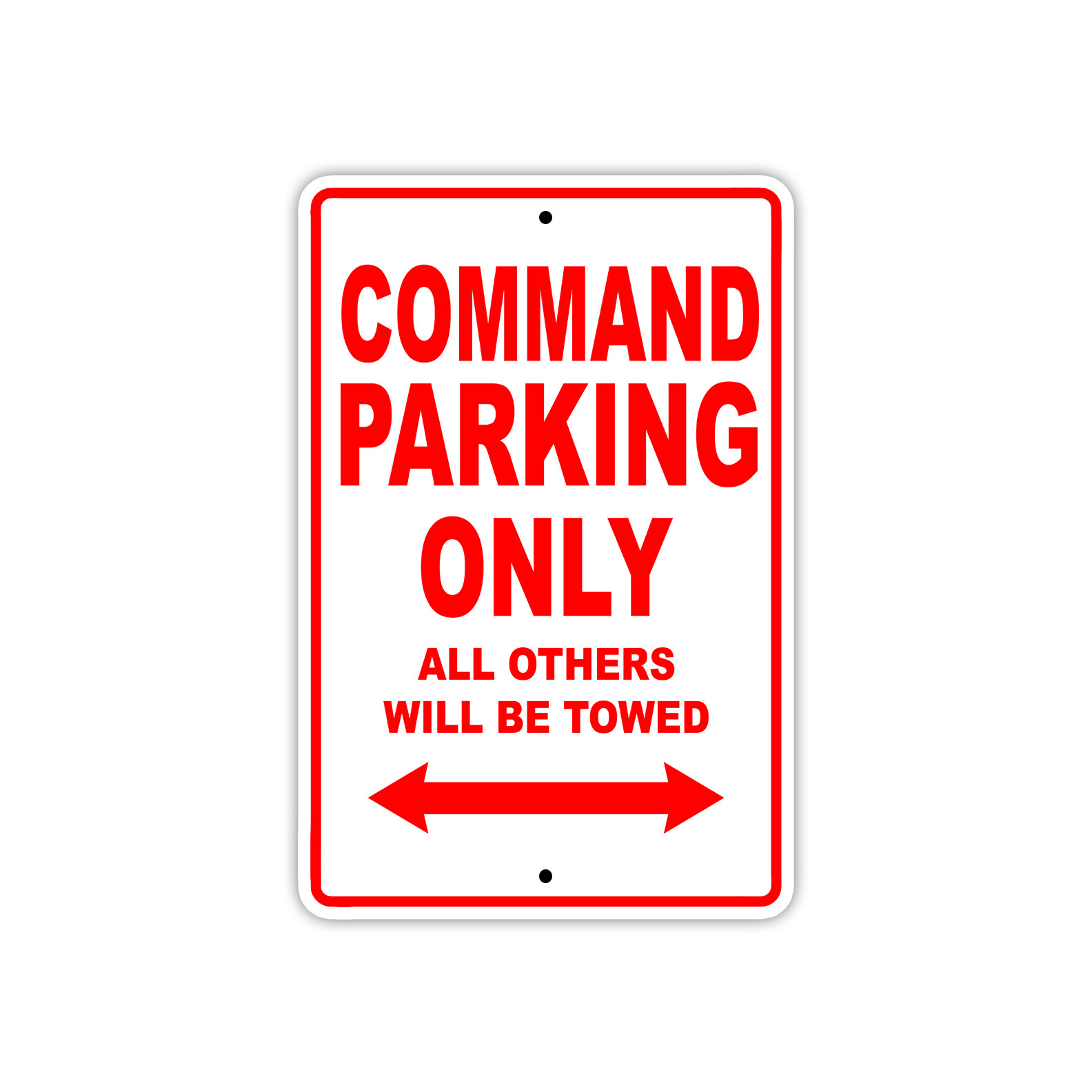 Command Parking Only Boat Ship Art Notice Decor Novelty Aluminum Metal Sign
