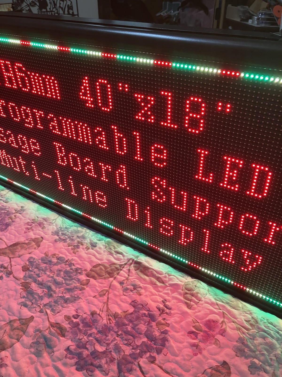 P6 Outdoor LED Sign 40″ x 18″ Programmable LED Scrolling Message Board with H…