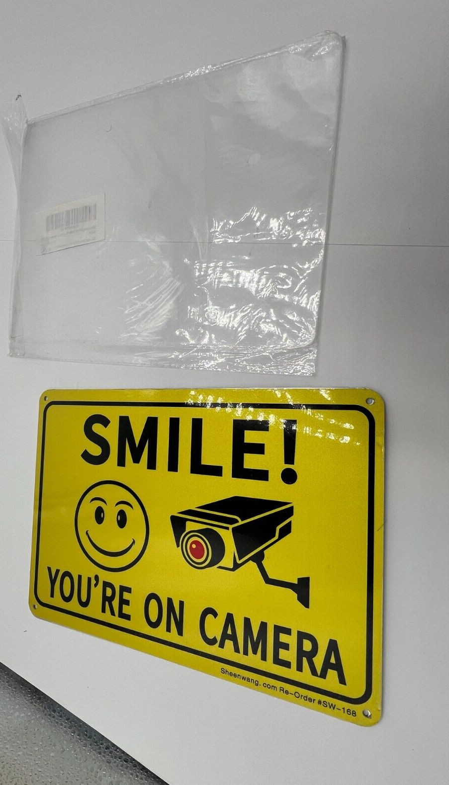 6 BAGS OF 2 Sheenwang Smile You’re on Camera Sign Video Surveillance Sign