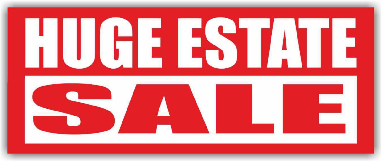 HUGE ESTATE SALE Advertising Banner Vinyl Mesh Sign office space home realtor