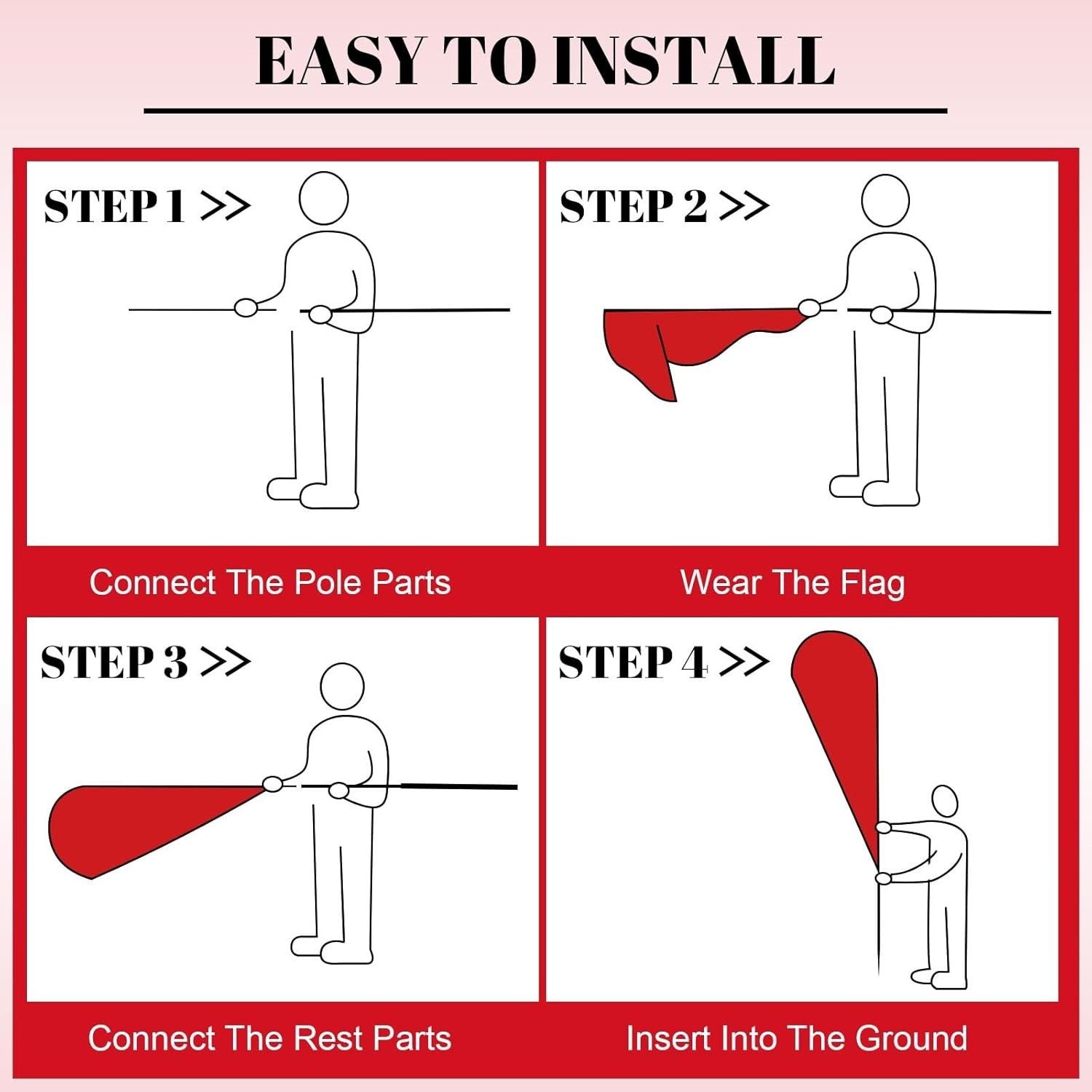 3 Sets Garage Sale Signs Feather Flags Pole Kit with Flagpoles Ground Stakes …