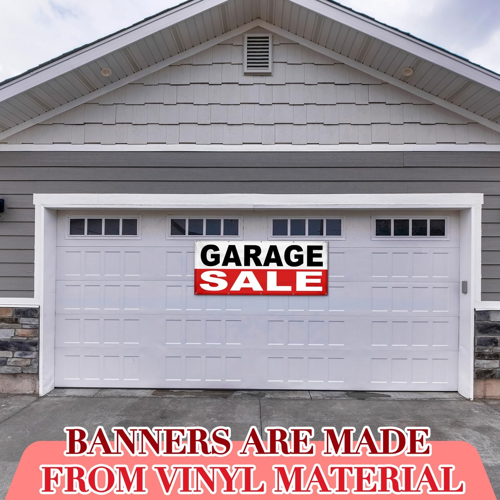 Hunnmingre 3X8 Ft Garage Fabric Store Sign Reusable Large Advertising Banner