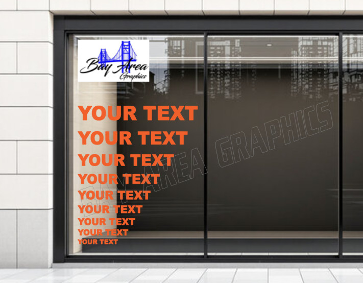 Vinyl Lettering Window Decal Personalized Storefront Business Sign