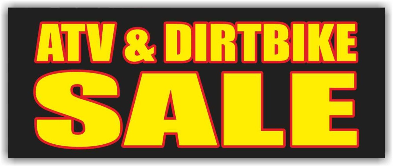 ATV & DIRTBIKE SALE Advertising Banner Vinyl Mesh Sign Motorcycle Bike Shop