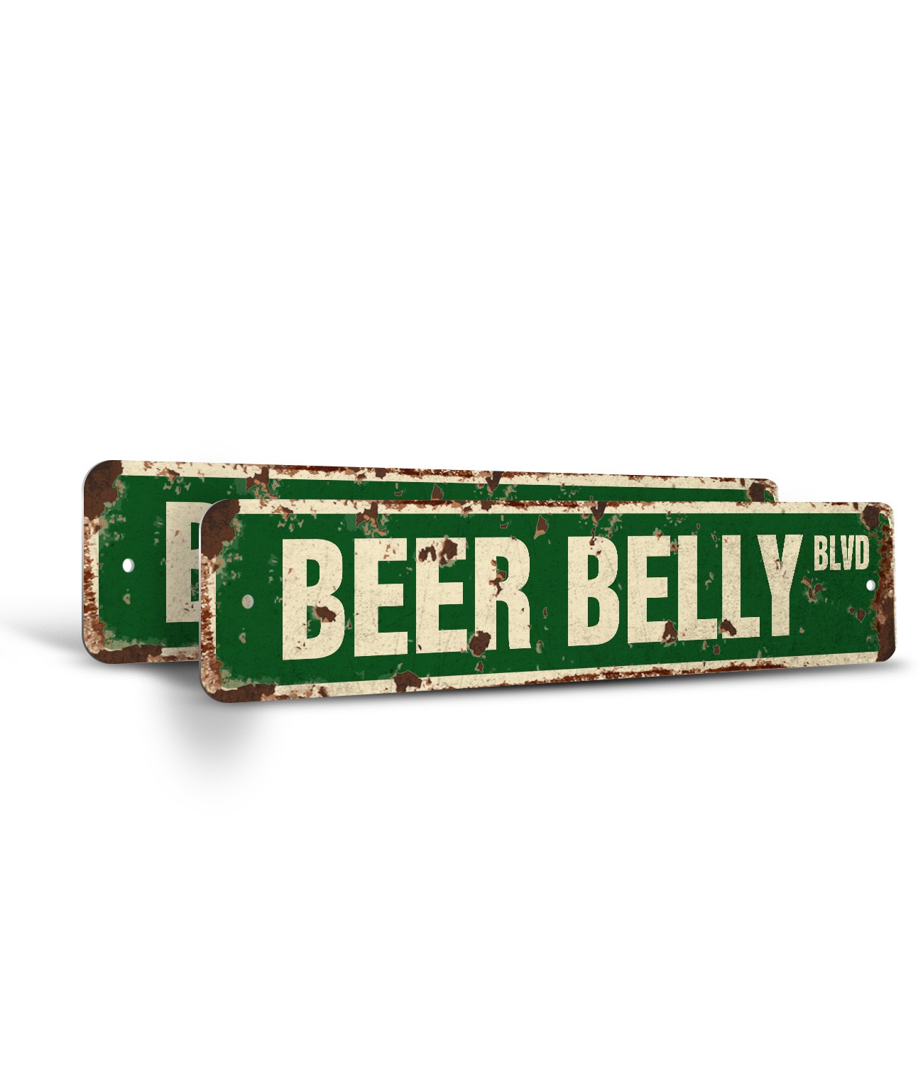 BEER BELLY Vintage Style Street Sign Metal Plastic booze brew drinker brewski