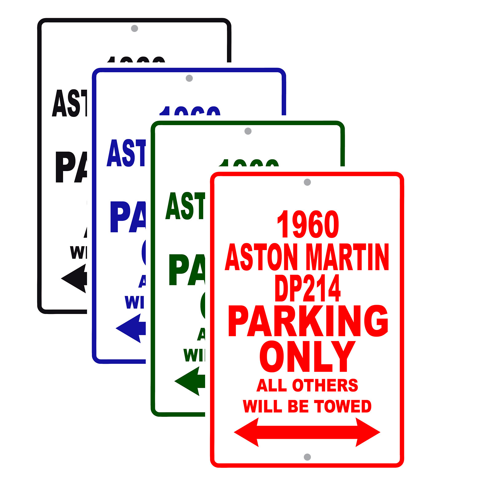 1960 Aston Martin DP214 Parking Only Reserved Parking Notice Aluminum Metal Sign
