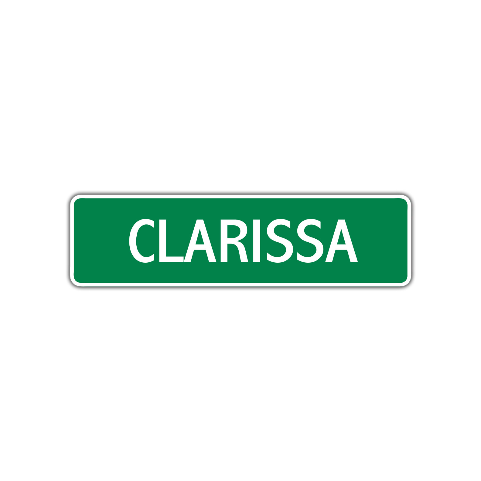 Clarissa Girls Name Letter Printed Label Art Decor Novelty Aluminum Metal Sign