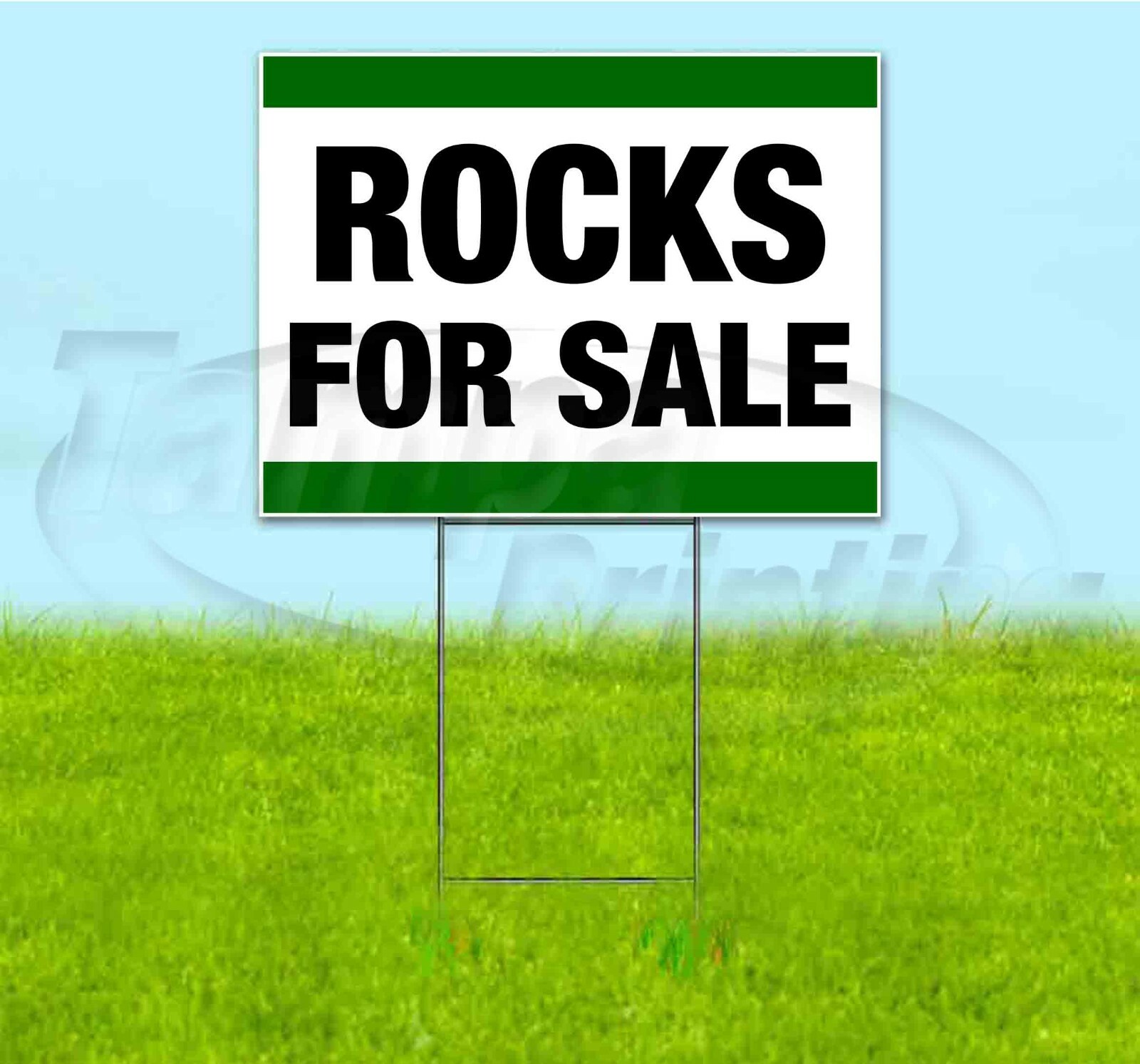 ROCKS FOR SALE 18×24 Yard Sign WITH STAKE Corrugated Bandit BUSINESS LANDSCAPING