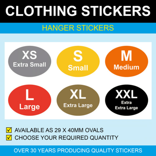 Oval Size Stickers