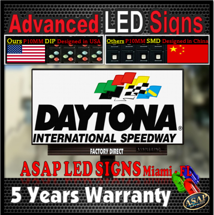 LED School Sign Full Color Scrolling Message Display with WiFi Size: 38″ Hx175″W