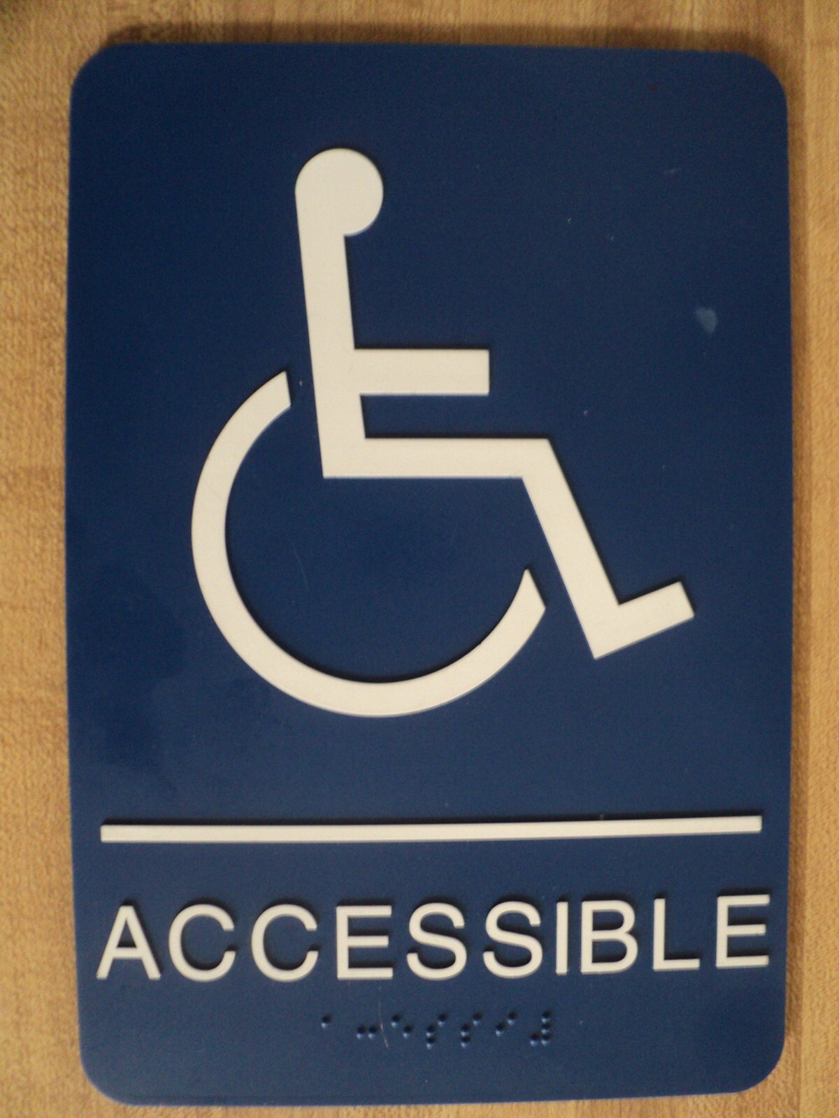 ADA Handicap Accessible Women & Men Restroom Sign with Braille, 9 1/8″ x 6 1/8″