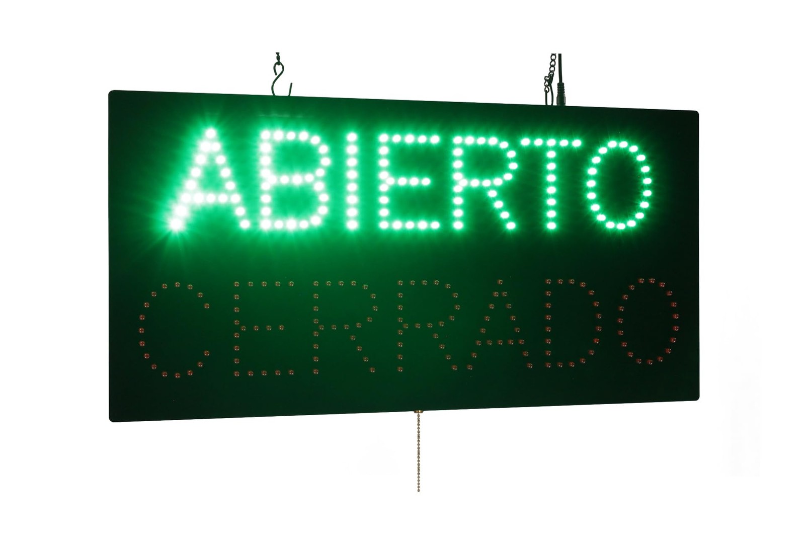 Abierto Cerrado Sign, 24″x12″, 60x30cm, , LED, Neon, Florescent, Signage, Sig…