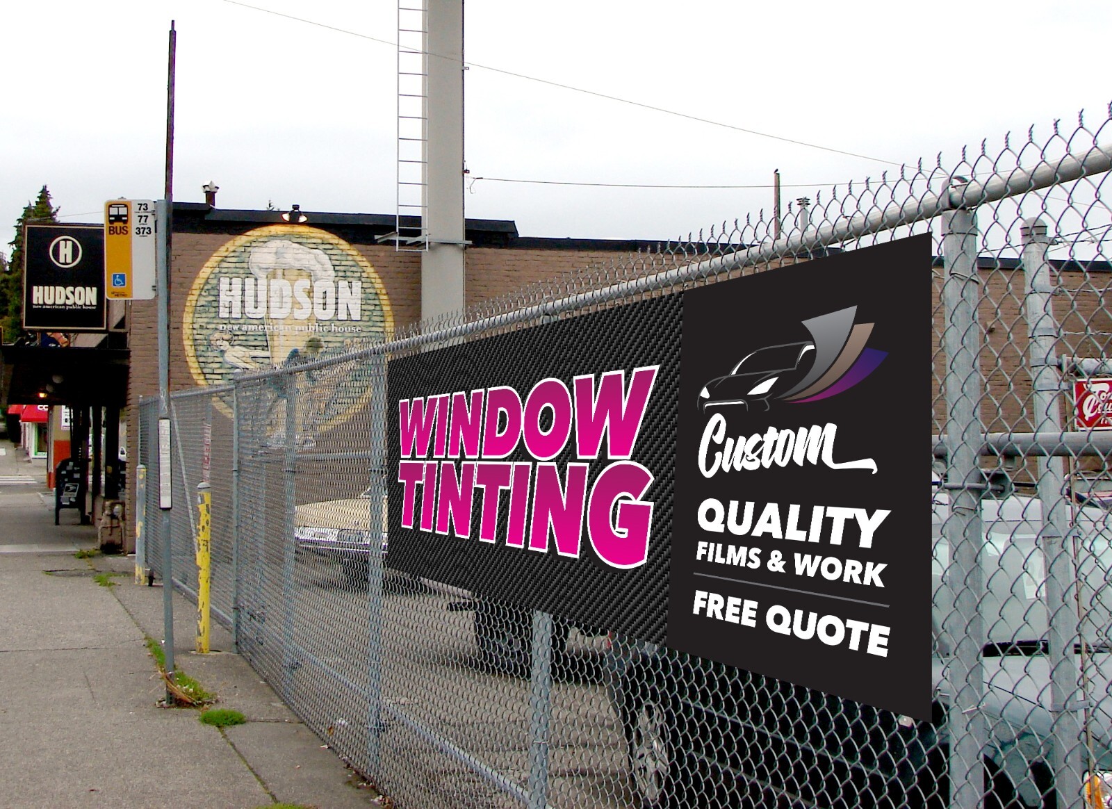 WINDOW TINTING Banner – Window Tint Shop Flag – Custom Auto Glass Outdoor Sign