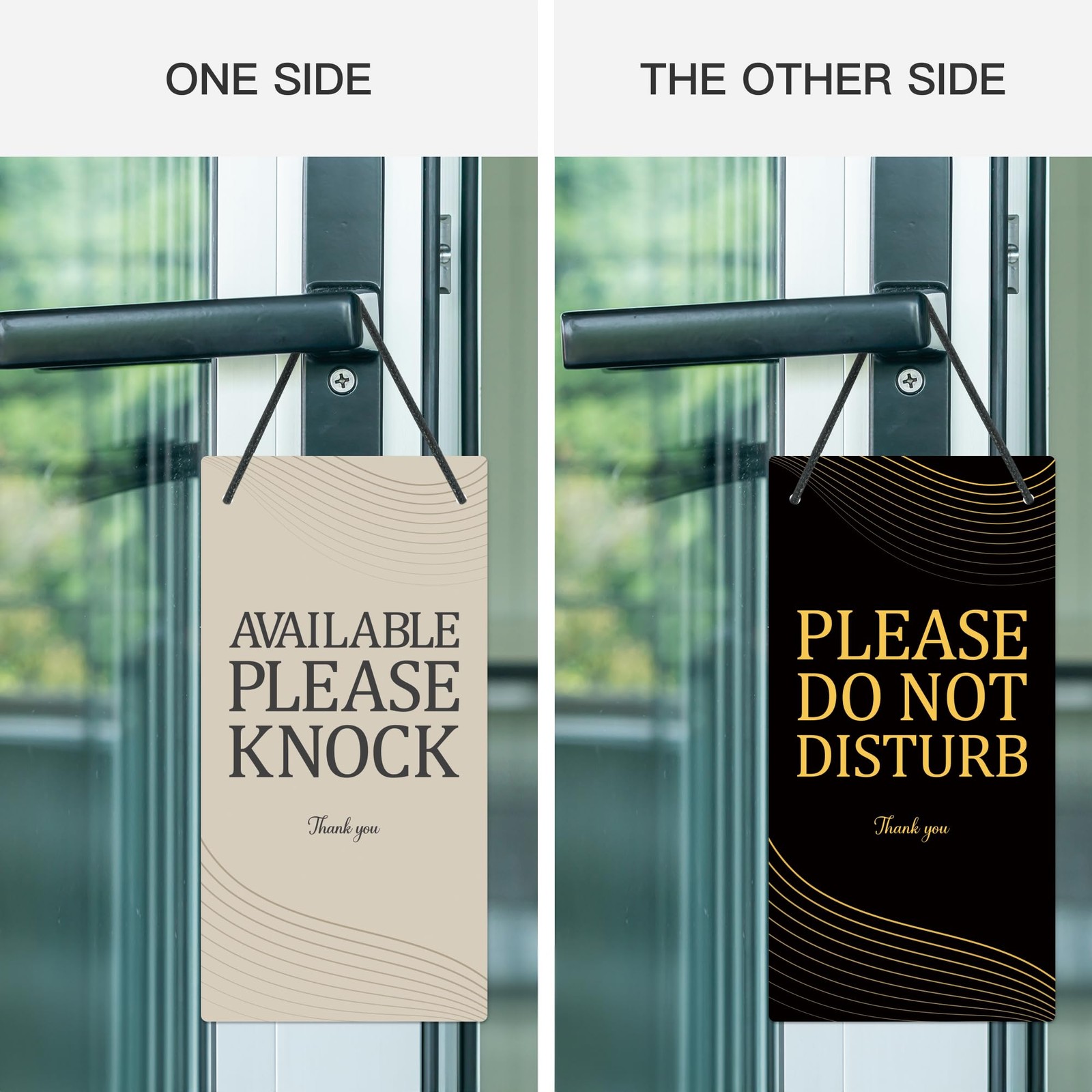 Please Do Not Disturb Door Sign PVC 10×5 Inches Double Sided Hanger Plaque
