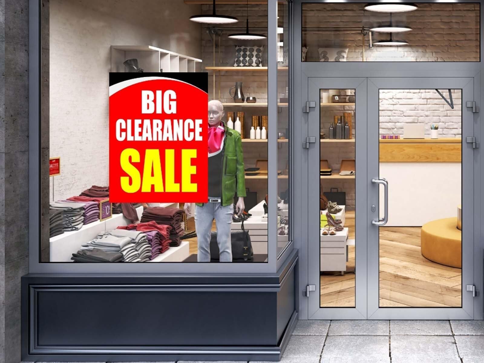 Promotional sign | Retail Window Display Sign | 18″W x 24″H | 5 Pack