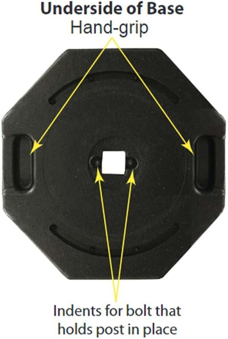 Plasticade Rubber Base for Portable Sign Stand System for Parking Lots, Crosswal