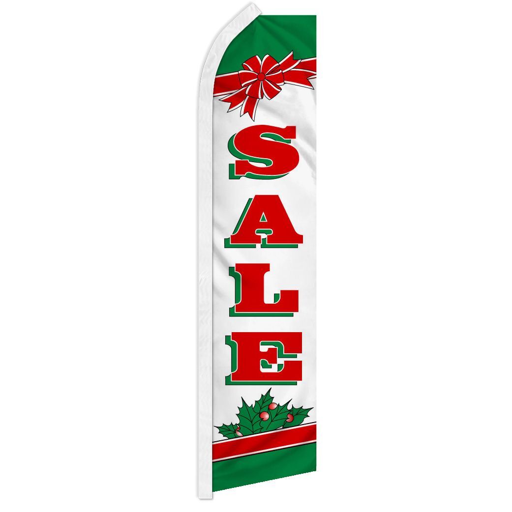 “SALE” advertising super flag swooper banner business sign Christmas discount