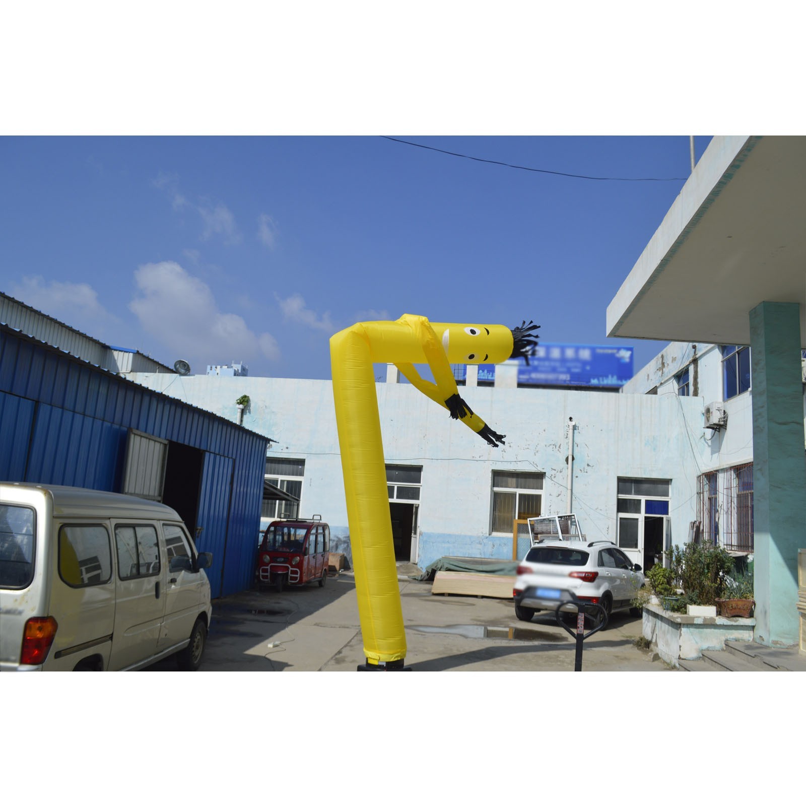 20Ft 18in Yellow Air Inflatable Dancing Wind Dancer Sky Puppet with 110V Blower