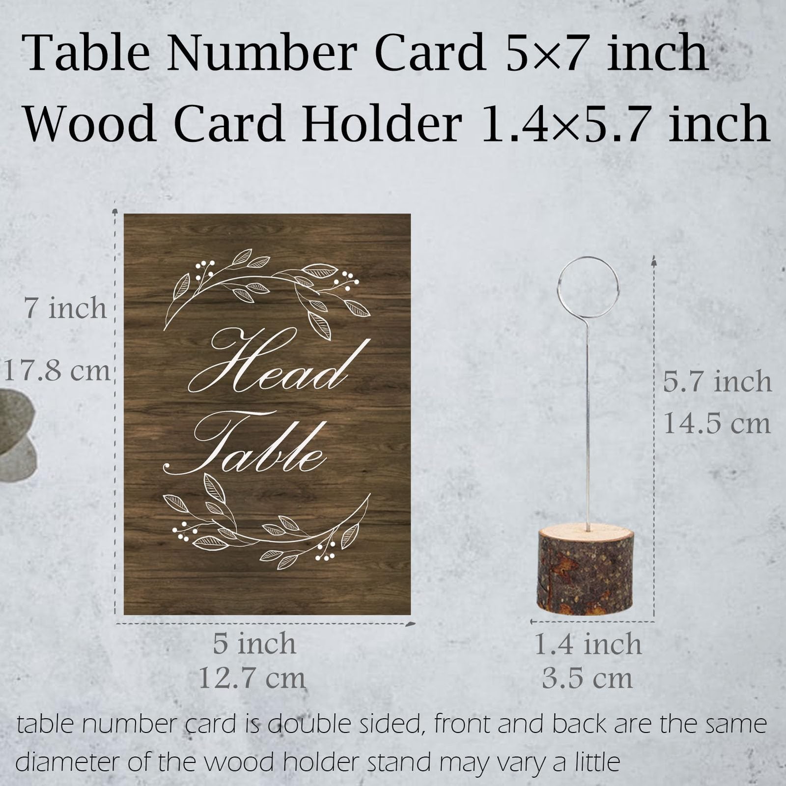 Rustic Table Number Cards 125 Wood Sign Holders Wedding Centerpiece 26 PCS