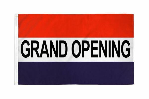 Grand Open Flag 3x5ft We’re Open Now Open Banner Sign RWB Grand Opening Flag