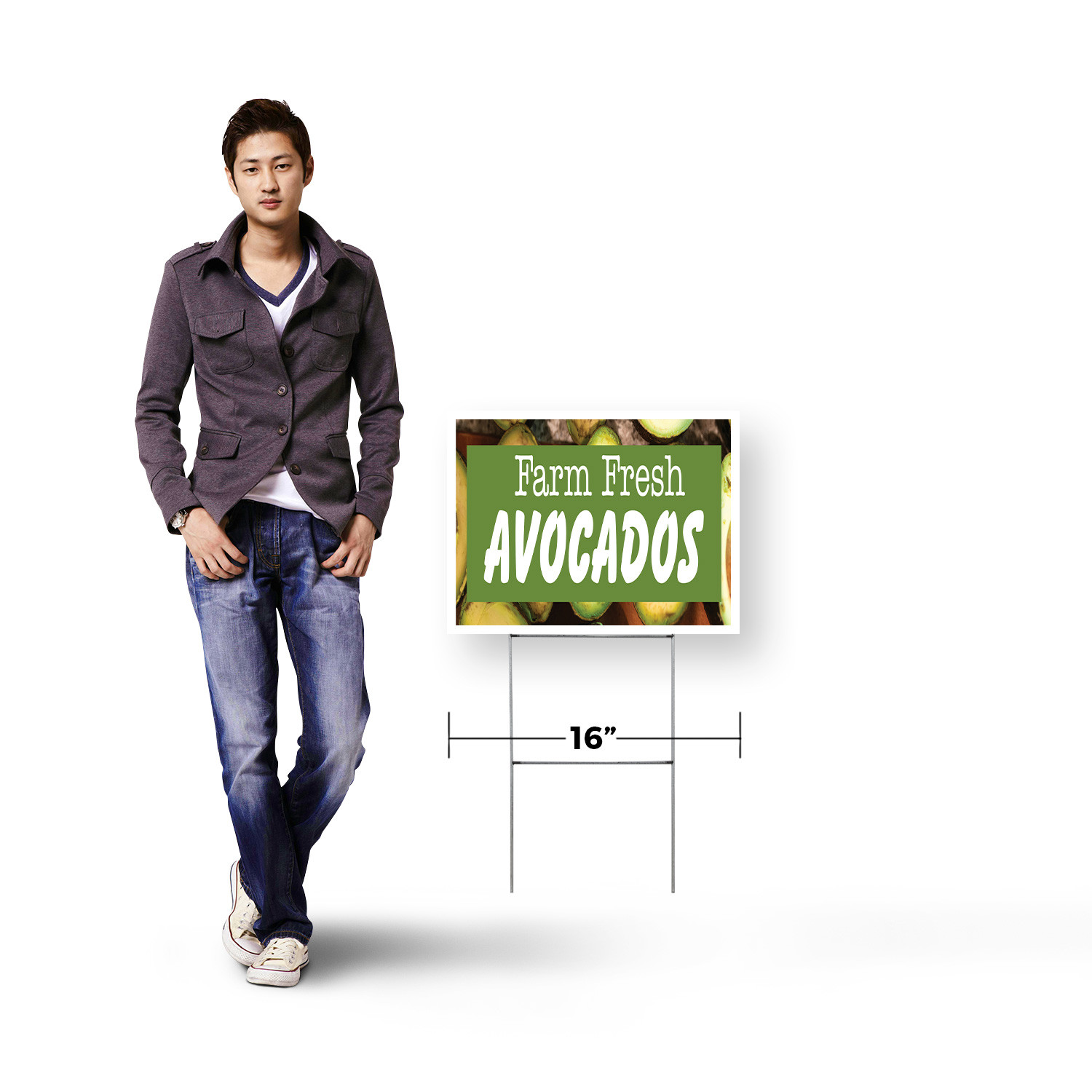 Farm Fresh Avocados Yard Sign Tropical Fruits, Fresh Produce, Farmer�s Markets