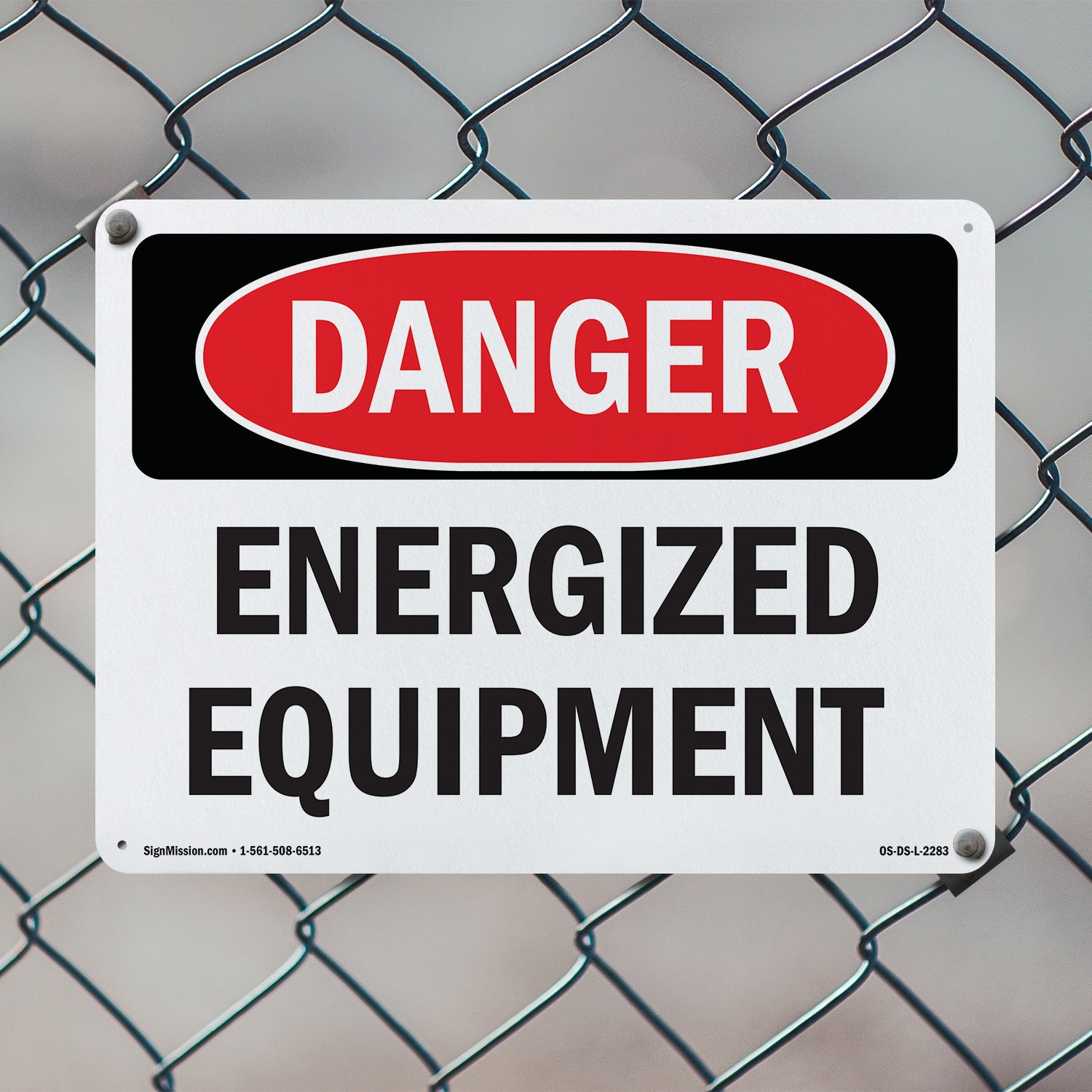 Energized Equipment OSHA Danger Sign Metal, Plastic, Or Decal – 5 or 10 Pack