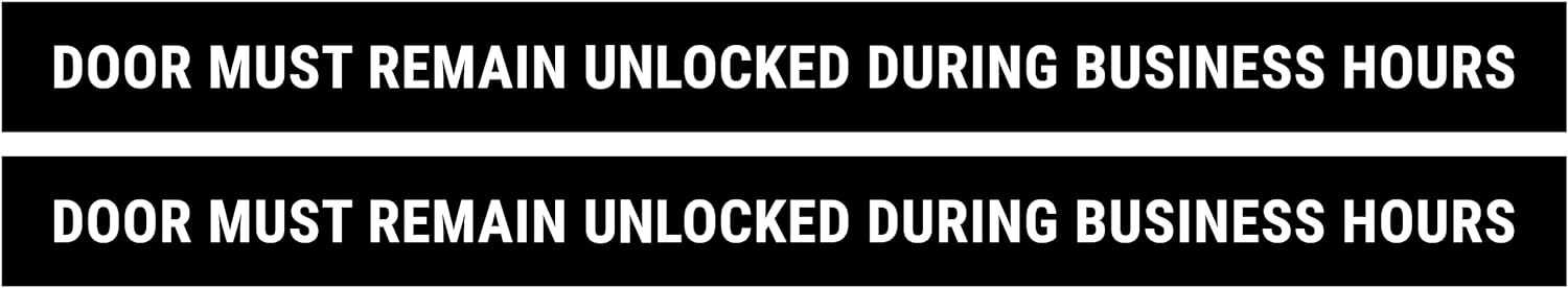 This Door To Remain Unlocked During Business Hours Sign Adhesive Decal Sticker 2