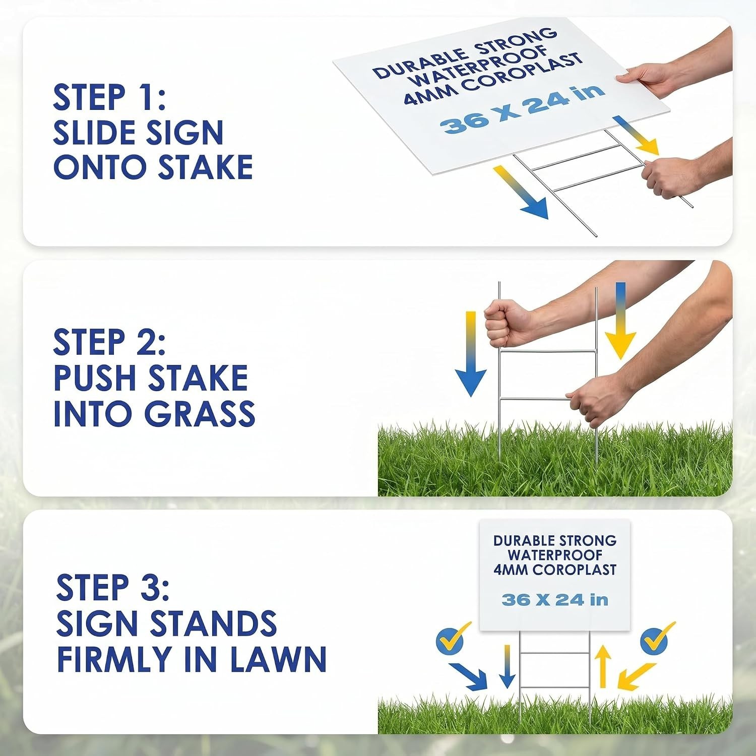 Weather-Resistant Poster Board Pack – 10 Signs