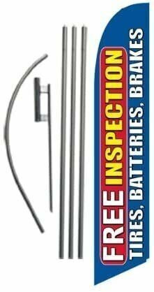 Free Inspection Tires Batteries Brakes Auto Repair Shop Advertising Feather…
