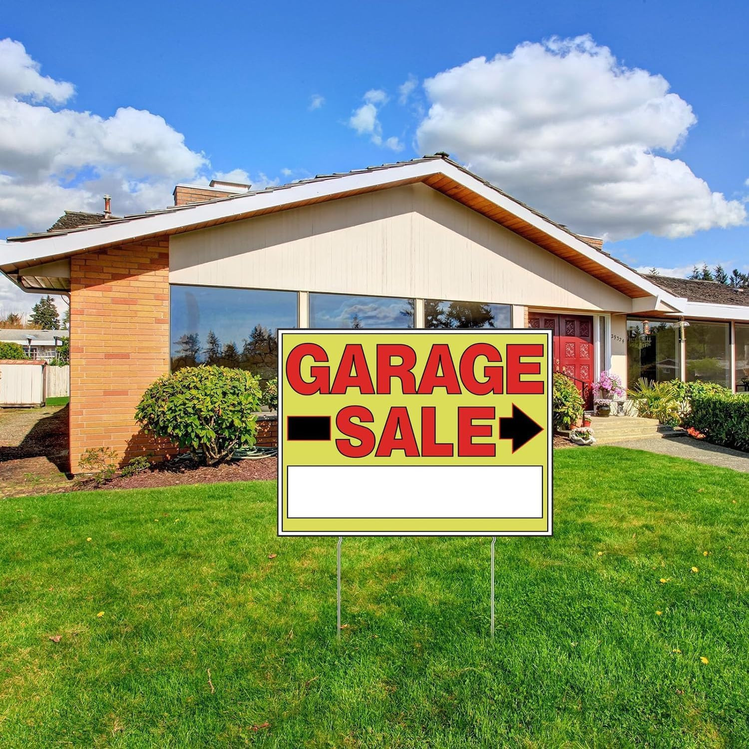 Garage Sale Signs 4Pack Double-Sided Printed Waterproof Yard Signs(18”*13”) with