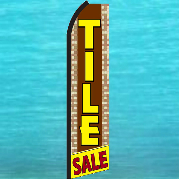 TILE SALE SWOOPER FLAG Flutter Feather Tall Curved Top Advertising Sign Banner