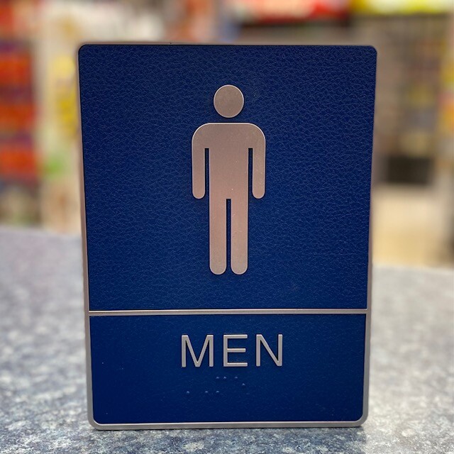 Restroom Signs for Men and Women with Braille and 3M Backing Adhesive