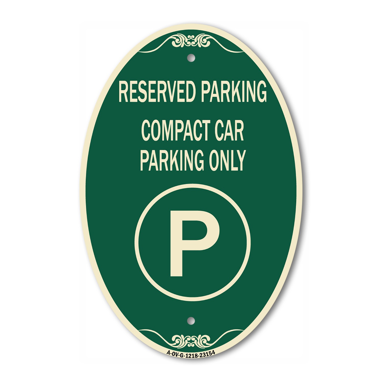 Reserved Parking – Compact Car Parking Only (With Parking Symbol) 12″ x 18″