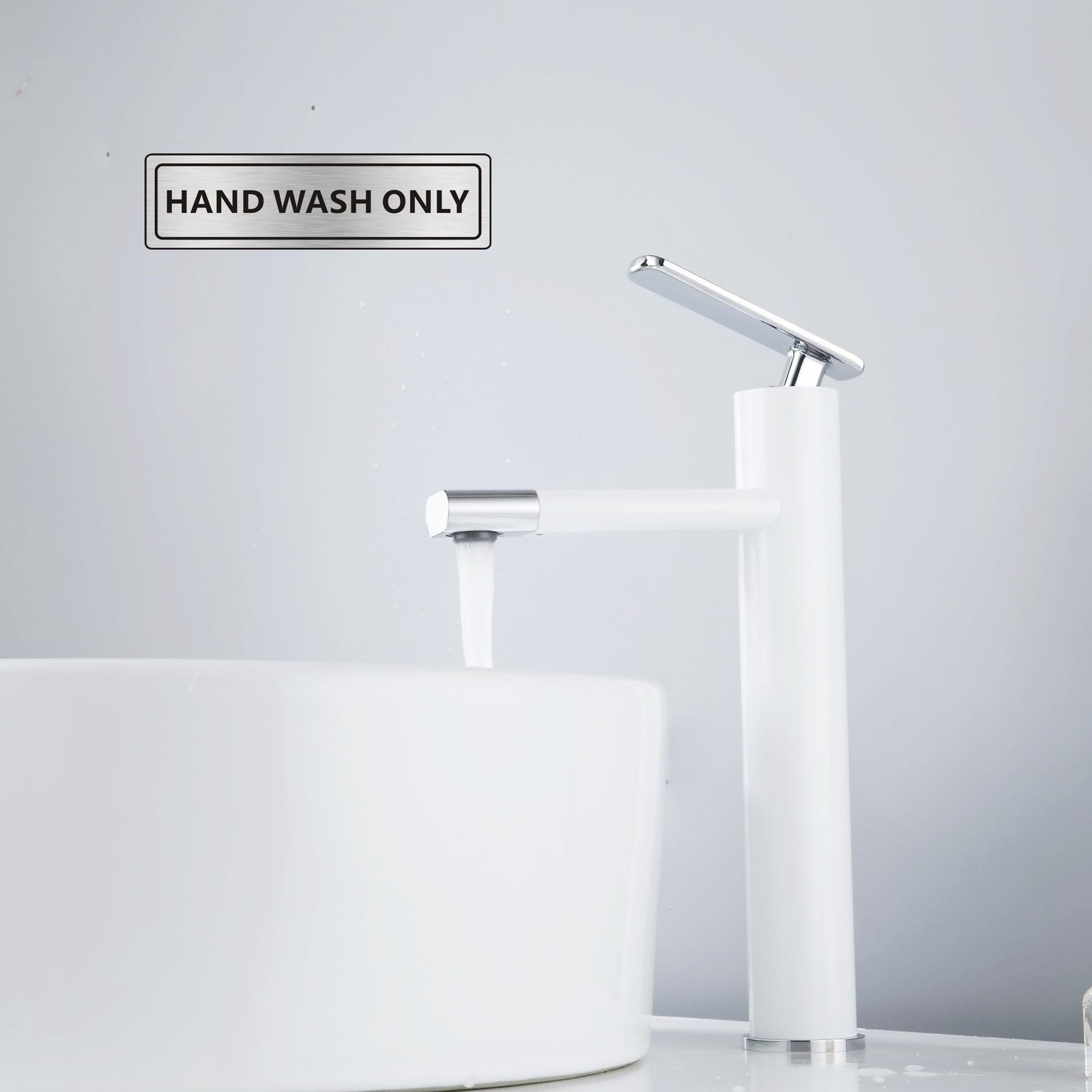2 PCS Hand Wash Only Sign SelfAdhesive Waterproof Aluminum Metal 7×2 Inch
