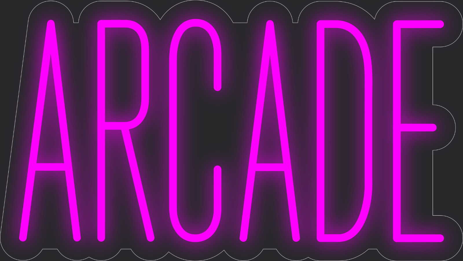 Arcade Neon LED Sign Business Wall Decor Lighted Store Sign 24 x 13 in.