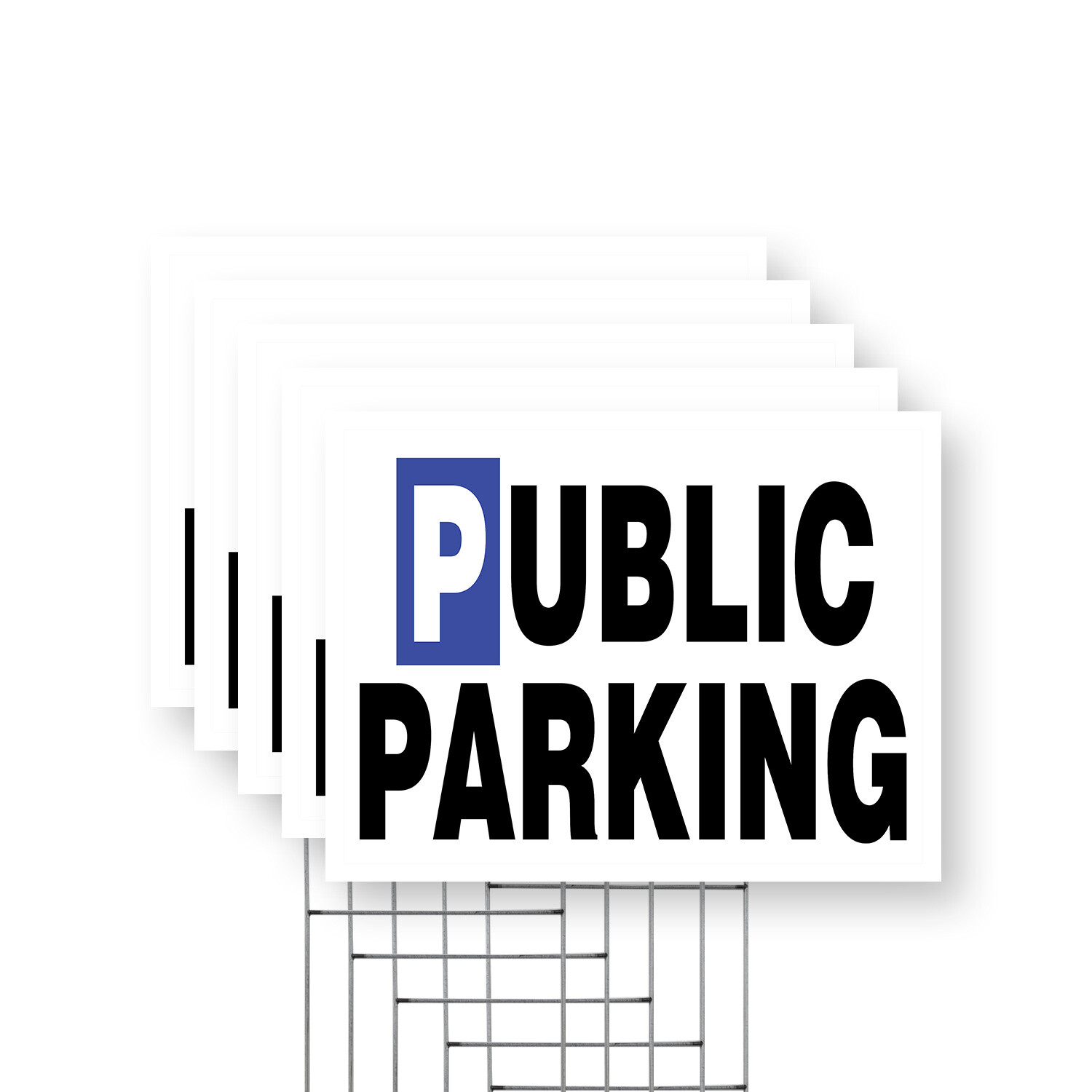Public Parking Yard Sign Event Convenience, Affordable Rates, Clear Signage