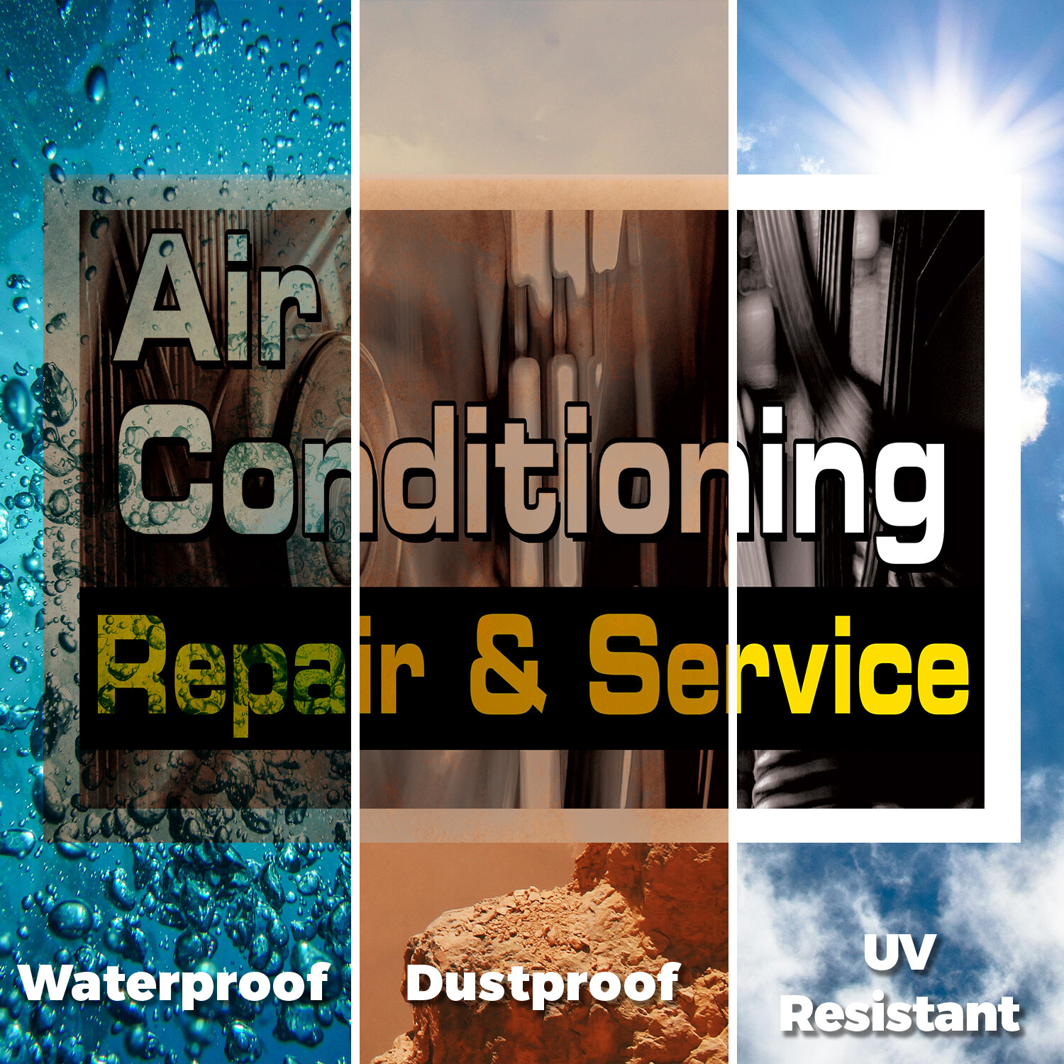 AC Repair & Service Yard Sign HVAC Maintenance, Cooling Systems, Heating Repairs