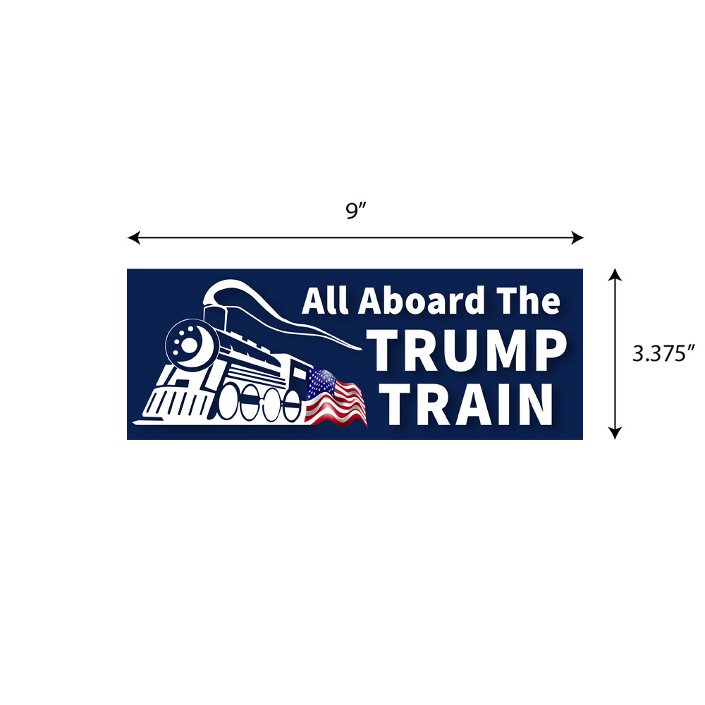 TRUMP TRAIN 2024 MAGA Bumper Sticker Decal Graphic Election BS0495
