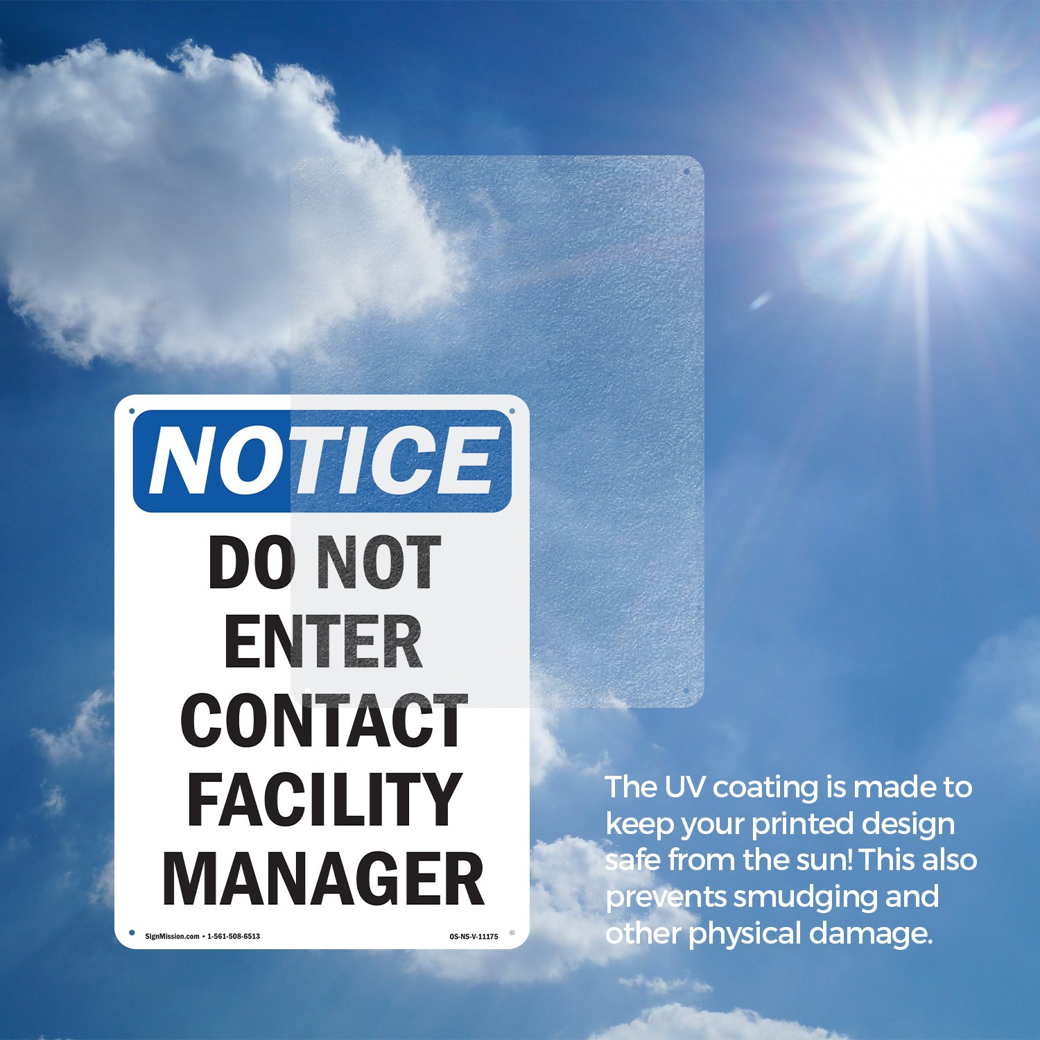 Do Not Enter Contact Facility Manager OSHA Notice Sign Or Decal – 5 or 10 Pack