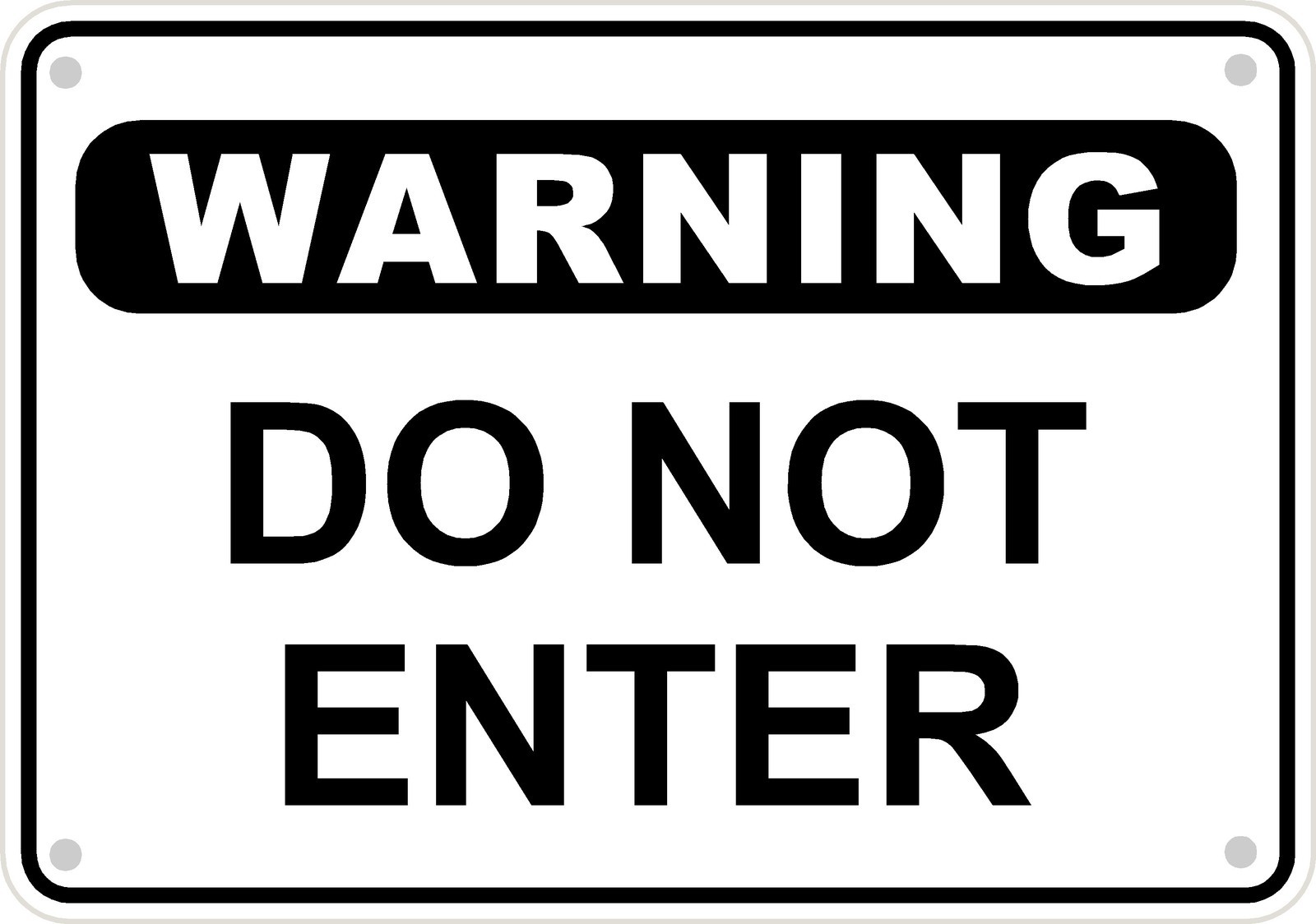 Warning Do Not Enter Sign Safety Security Business Aluminum 10″ x 7″ #4 USA