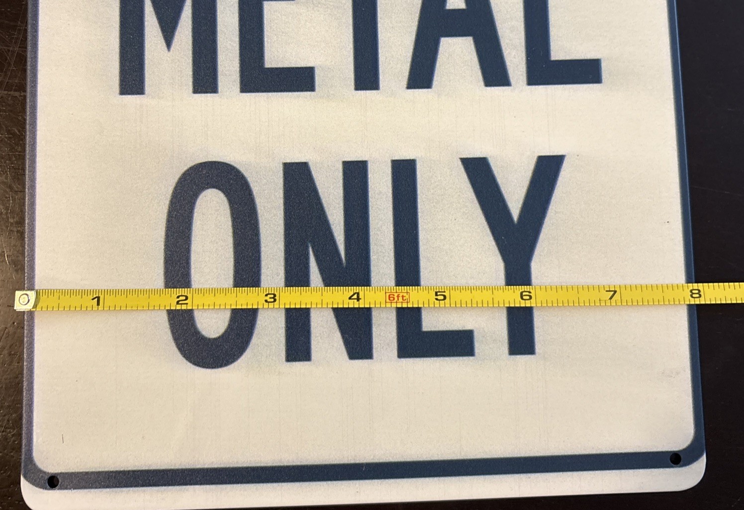 Scrap Metal Only Wall Art Decor Novelty Notice Aluminum Metal Sign
