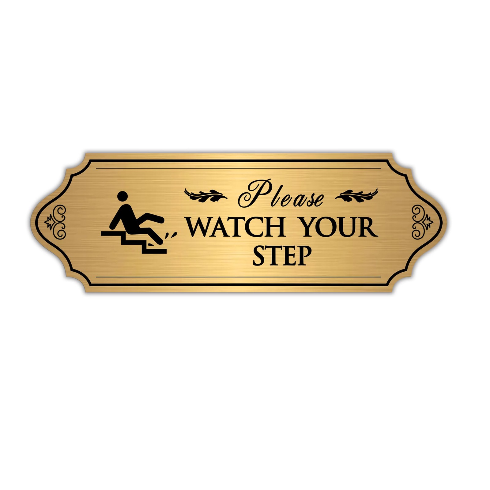 Self-Adhesive Waterproof “Watch Your Step” Sign for Indoor/Outdoor Use