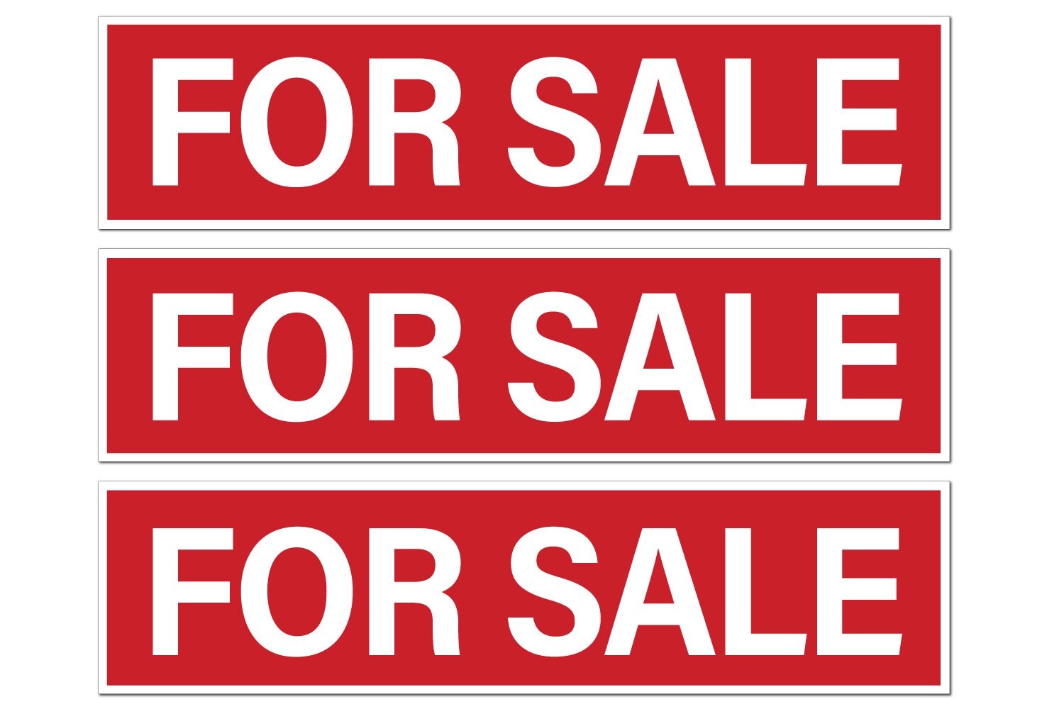 6pk Sign Riders, FOR SALE, Red w/ White, Corrugated Plastic, Free Shipping