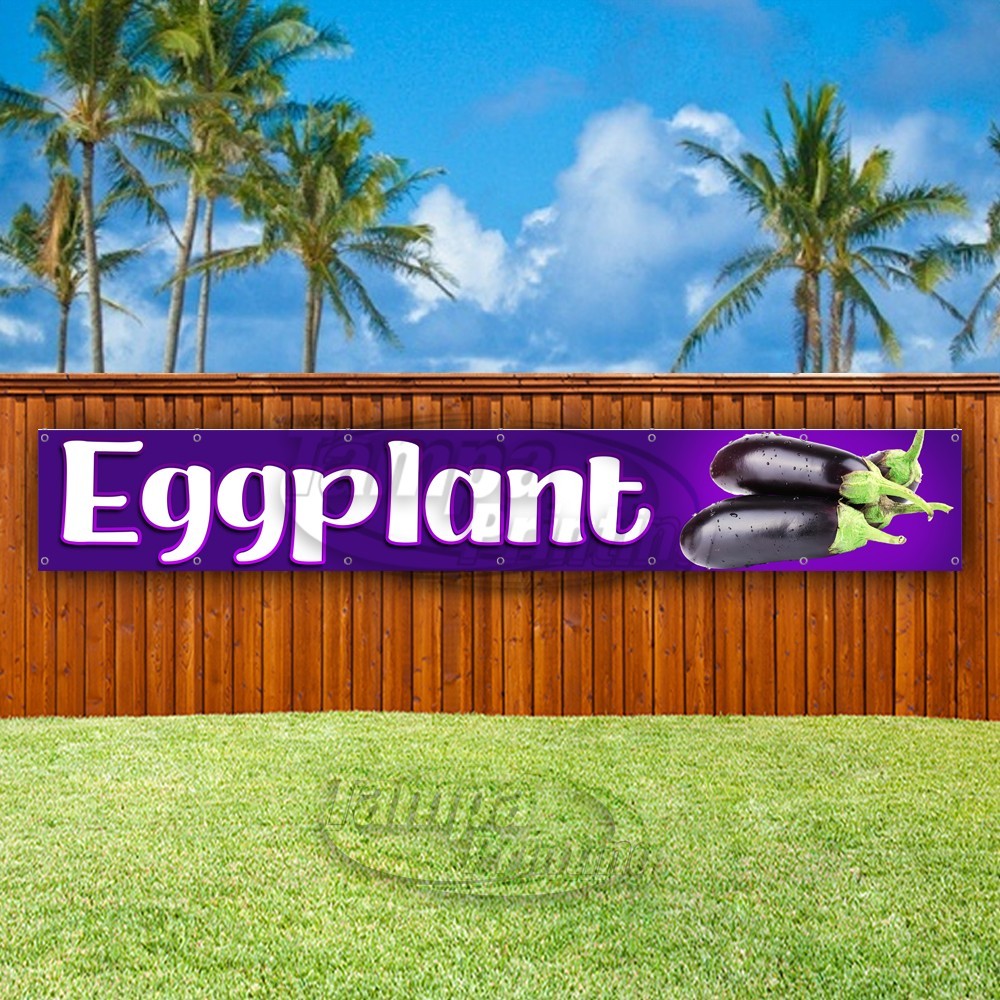EGGPLANT Advertising Vegetables Food Fresh Vinyl Banner Flag Sign USA XL01970