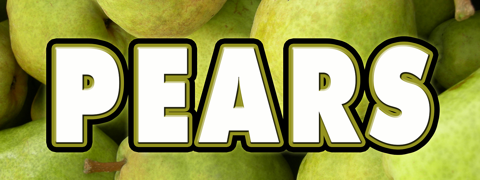 PEARS DECAL sticker fresh picked fruit stand farm produce farmers market