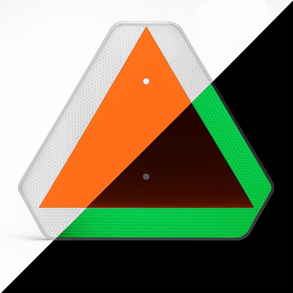 Glow in The Dark Slow Moving Vehicle Sign for Golf Carts, Safety Triangle Sig…